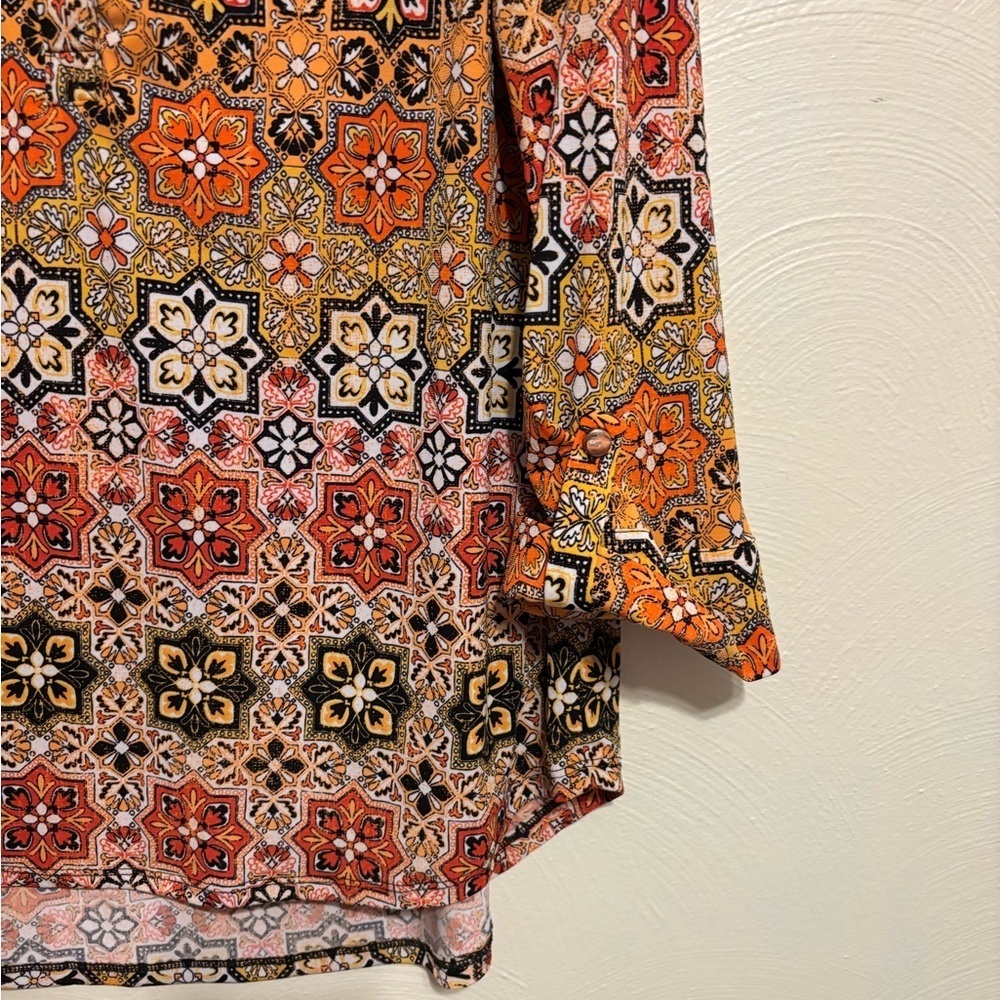 Roz & Ali Vibrant Geometric Blouse - Picture 7 of 8